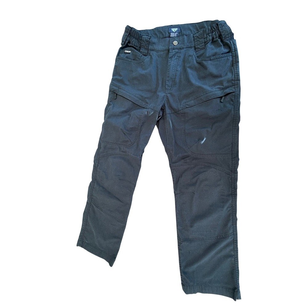 Condor‎ Mens Tactical Cargo Pants Blk Ripstop Stretch Size 34x30 Outdoor Utility